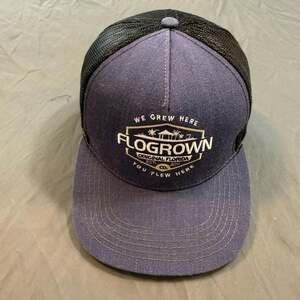 FloGrown Original Floridian Trucker Hat Navy and Black Mesh Snapback